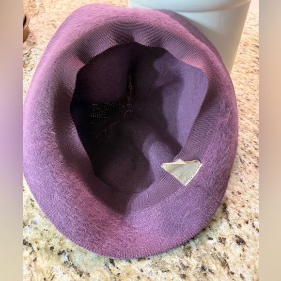 Vintage 1970s Purple Angora Slouchy Bucket Hat - Picture 7 of 9